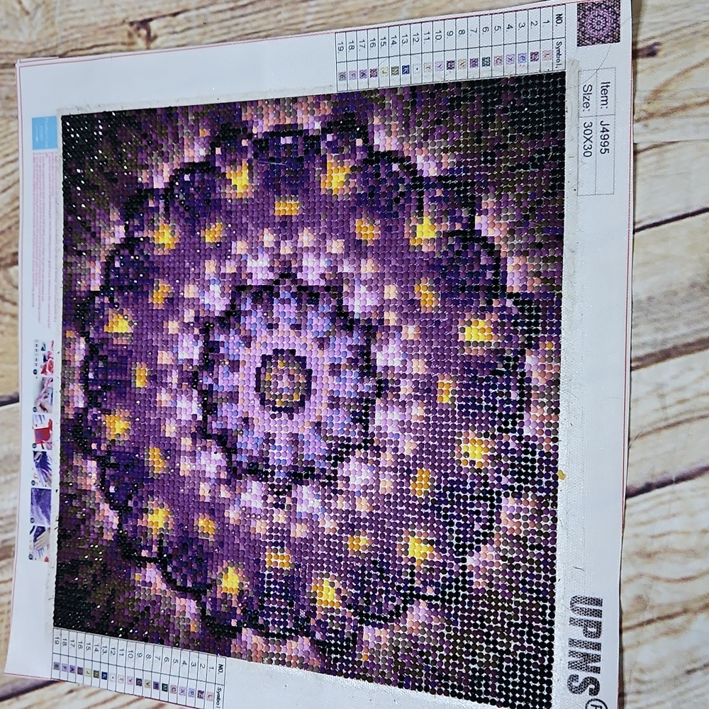 Upins Diamond Art Completed Purple